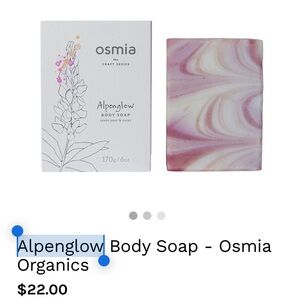OSMIA AlpenGlow soap - NEW IN BOX